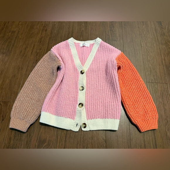 H&M Girl’s Color Block Cardigan - Picture 3 of 5